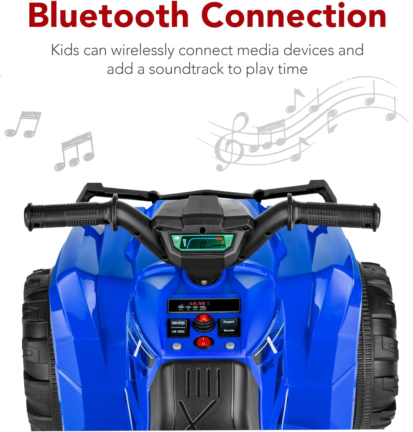 Best Choice Products 12V Kids Ride-On Electric ATV, 4-Wheeler Quad Car Toy w/Bluetooth Audio, 2.4mph Max Speed, Treaded Tires, LED Headlights, Radio wourant