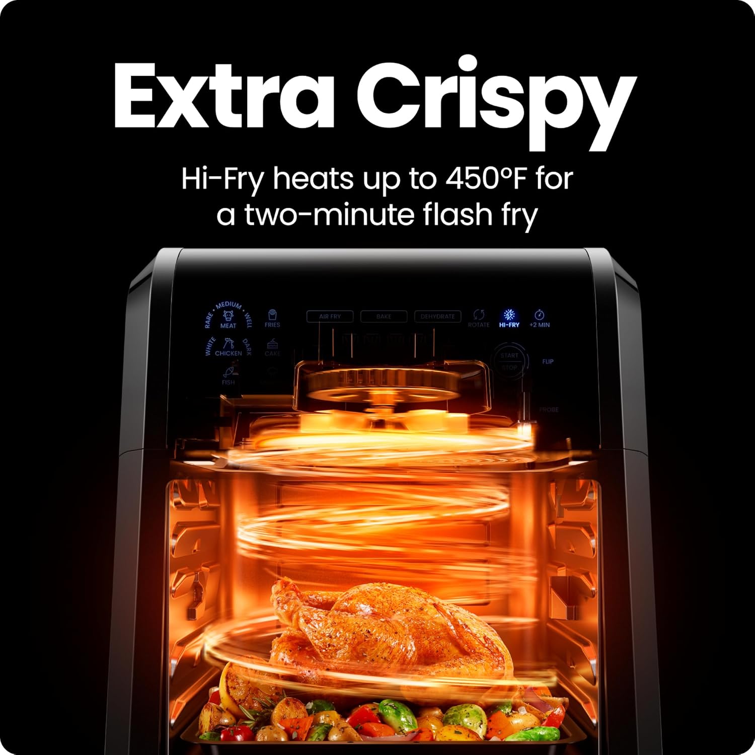 CHEFMAN ExacTemp 12-Quart Air Fryer Integrated Smart Cooking 28 Touchscreen Presets wourant
