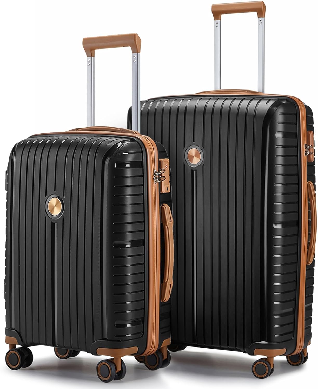 5-piece PP hardshell lightweight travel carry-on luggage set with dual spinner wheels and TSA lock wourant