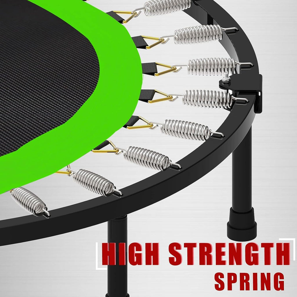 Kanchimi 40" 48" Folding Mini Fitness Indoor Exercise Workout Rebounder Trampoline with Handle, Max Load 330lbs wourant