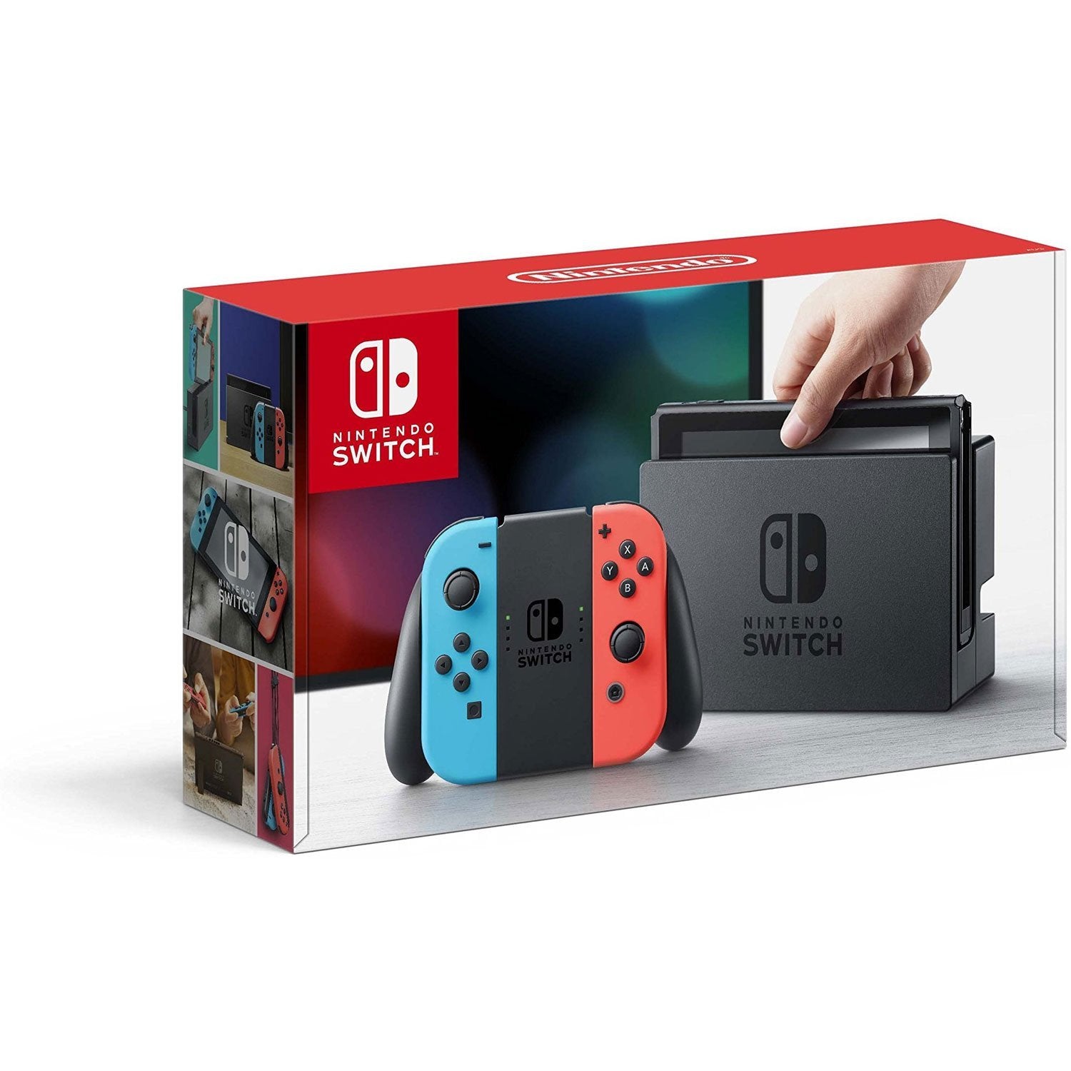 Nintendo Switch Neon Red and Neon Blue Joy-Con (Renewed)