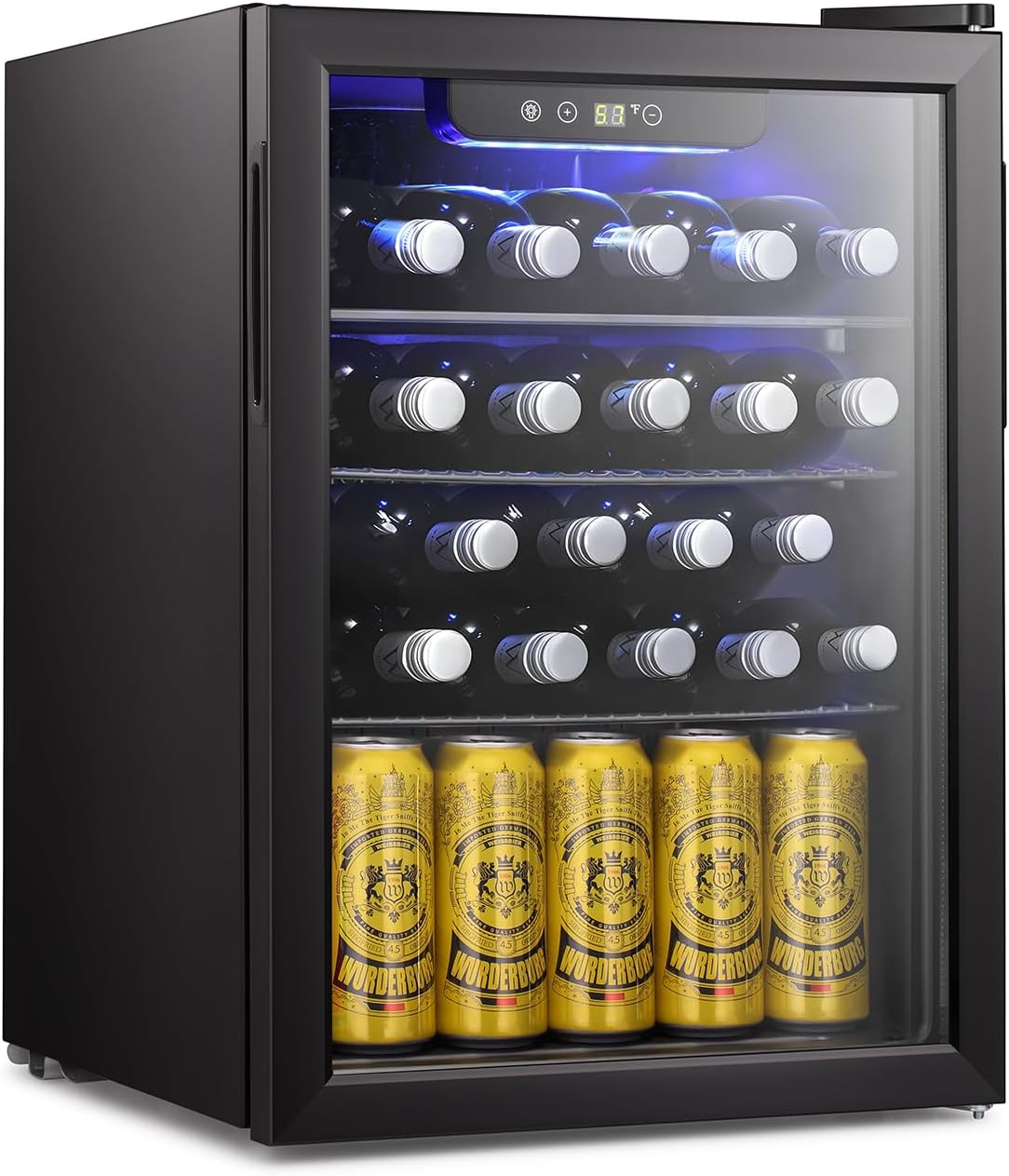 Antarctic Star 26 Bottle 130 Can Wine Cooler Cabinet Beverage Refrigerator Mini Wine Cellar wourant