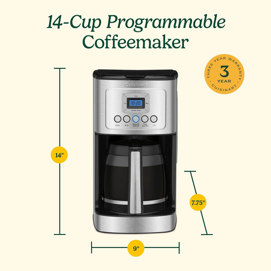 Cuisinart DCC-3200P1 Coffee Maker Fully Automatic with Brew Strength Control, 1-4 Cup Setting wourant