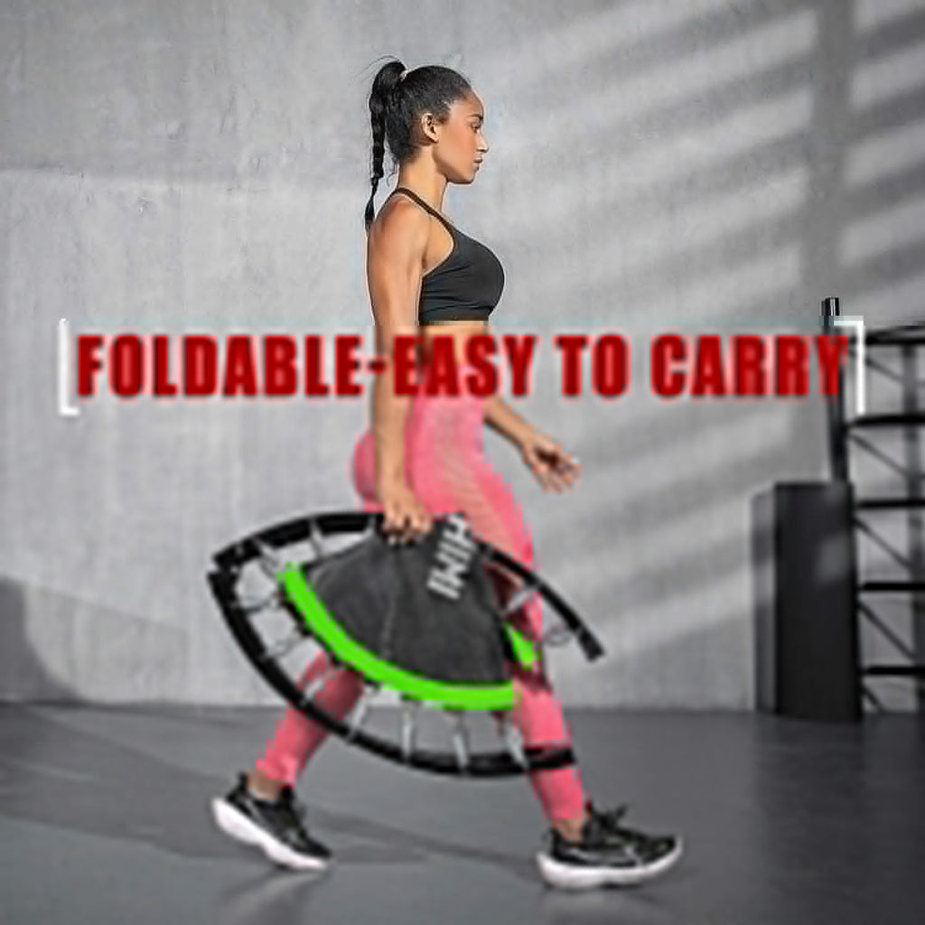 Kanchimi 40" 48" Folding Mini Fitness Indoor Exercise Workout Rebounder Trampoline with Handle, Max Load 330lbs wourant