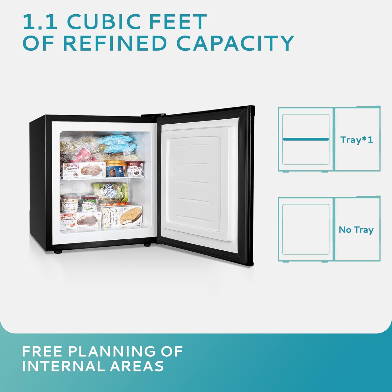 Upright freezer, 3.0Cubic Feet, Single Door Compact Mini Freezer with Reversible Door Small freezer for Home/Dorms/Apartment/Office wourant