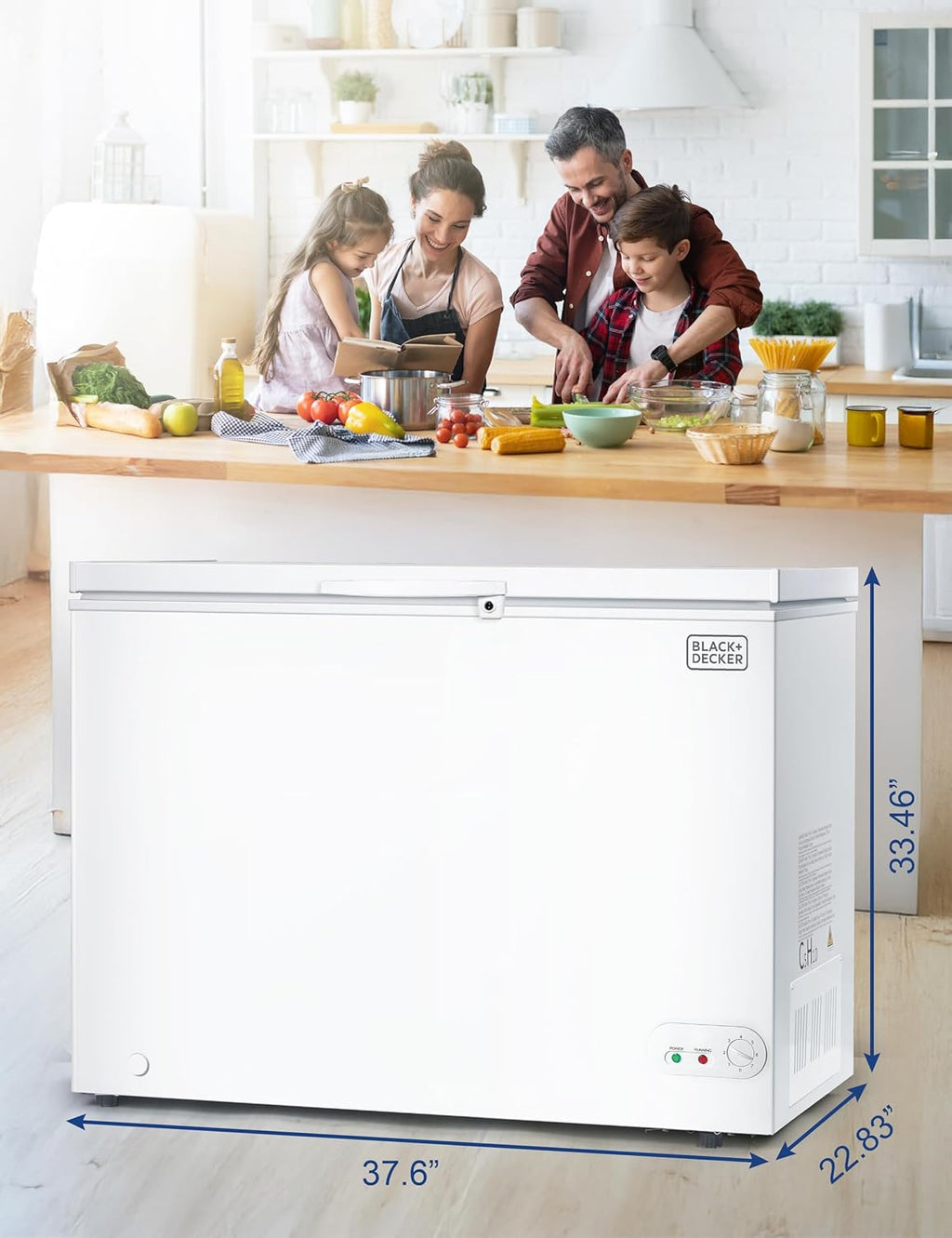 BLACK+DECKER 2.0 Cu. Ft. Compact Chest Freezer, Deep Freezer Holds Up To 70 Lbs. of Frozen Food wourant