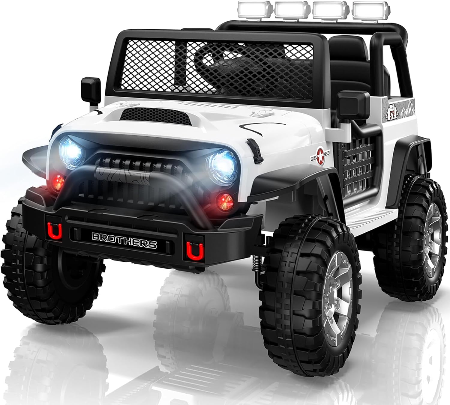 L8 Ride On Car, 2 Seater, 12V Kids Electric Car w/Remote Control, 4-Wheel Suspension, Bluetooth Speaker, Multi Music Modes, 3 Speeds, LED Lights, Xmas & Birthday Gift Ideas for Kids Ages 3+ wourant