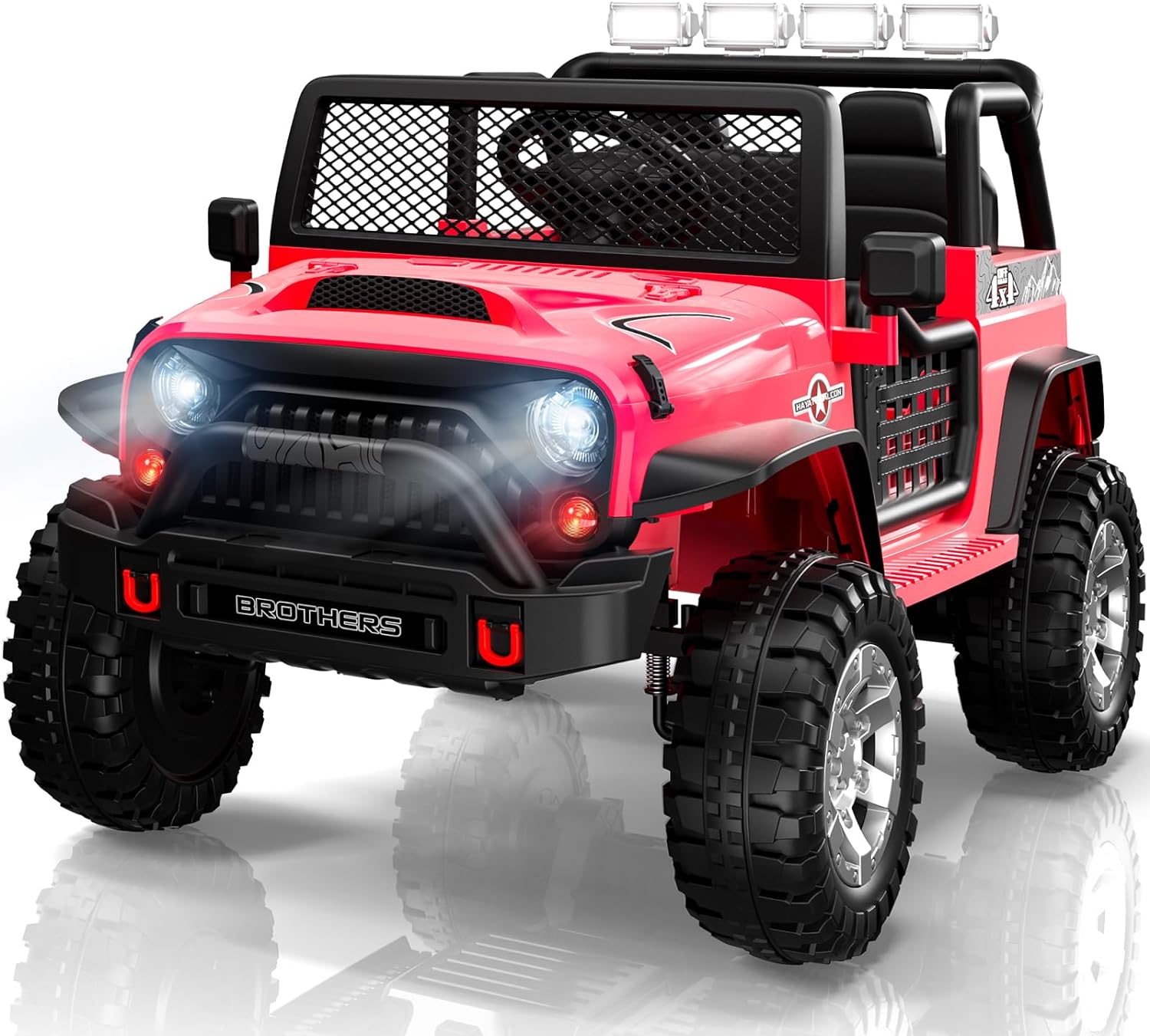 L8 Ride On Car, 2 Seater, 12V Kids Electric Car w/Remote Control, 4-Wheel Suspension, Bluetooth Speaker, Multi Music Modes, 3 Speeds, LED Lights, Xmas & Birthday Gift Ideas for Kids Ages 3+ wourant