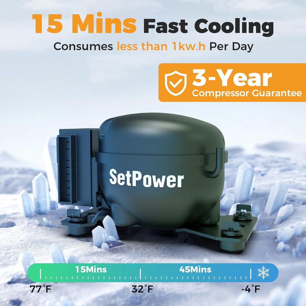 12V Refrigerator 21 Quart Portable Freezer 50 Hours Keep Cool,Electric Cooler for Vehicles Car Refrigerator 12V Portable Fridge for Car Camping Truck Van RV SUV Road Trip Travel RF20 wourant