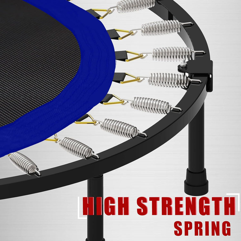 Kanchimi 40" 48" Folding Mini Fitness Indoor Exercise Workout Rebounder Trampoline with Handle, Max Load 330lbs wourant