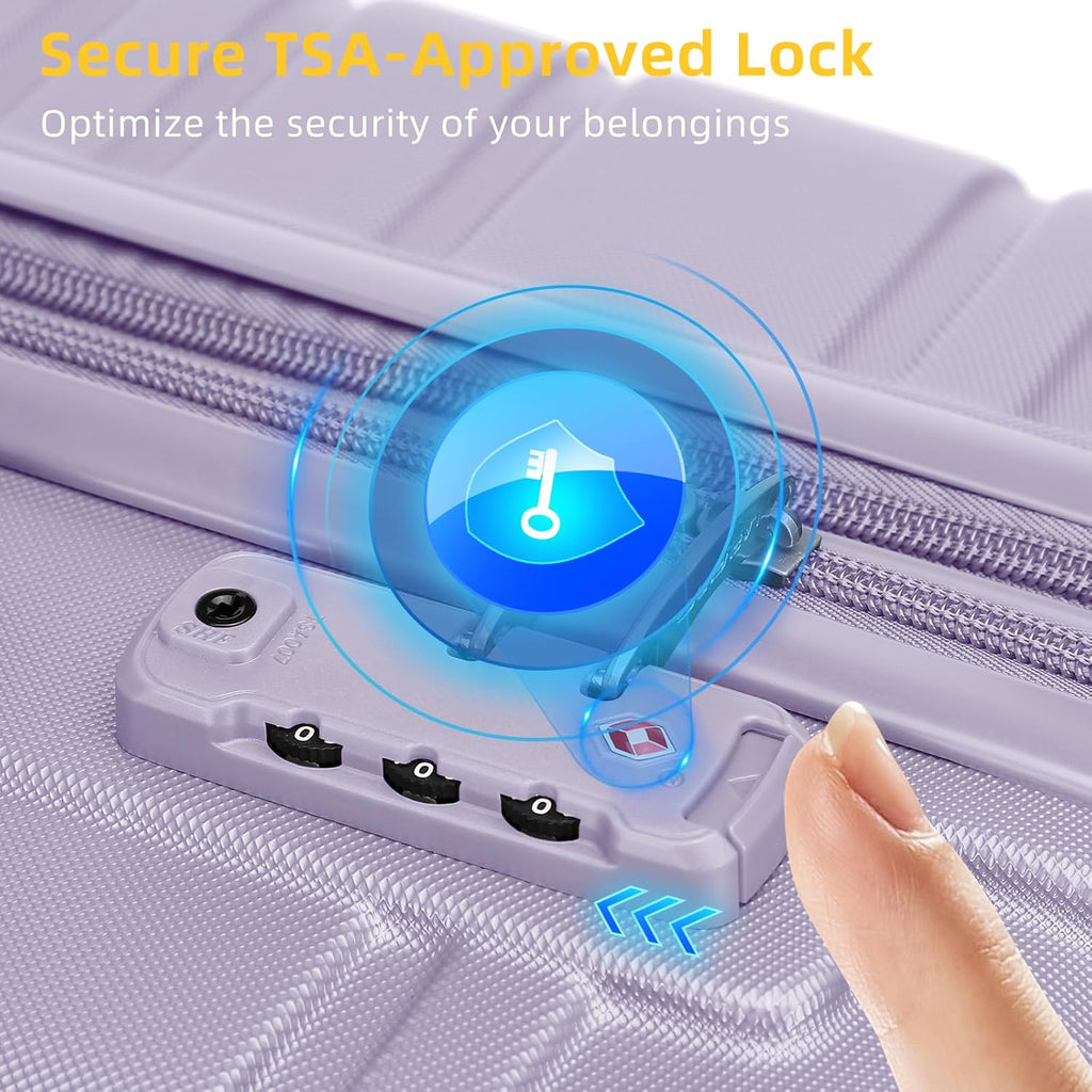 6-piece luggage set, expandable hardshell suitcase set with spinner wheels, lightweight rolling luggage set wourant