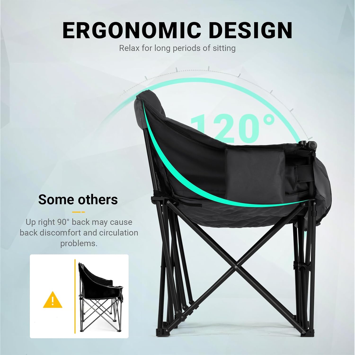 Extra Large Double Camping Chair - 2 Person Comfortable Sofa Chair Adult Loveseat - Heavy Duty Lawn Chair wourant