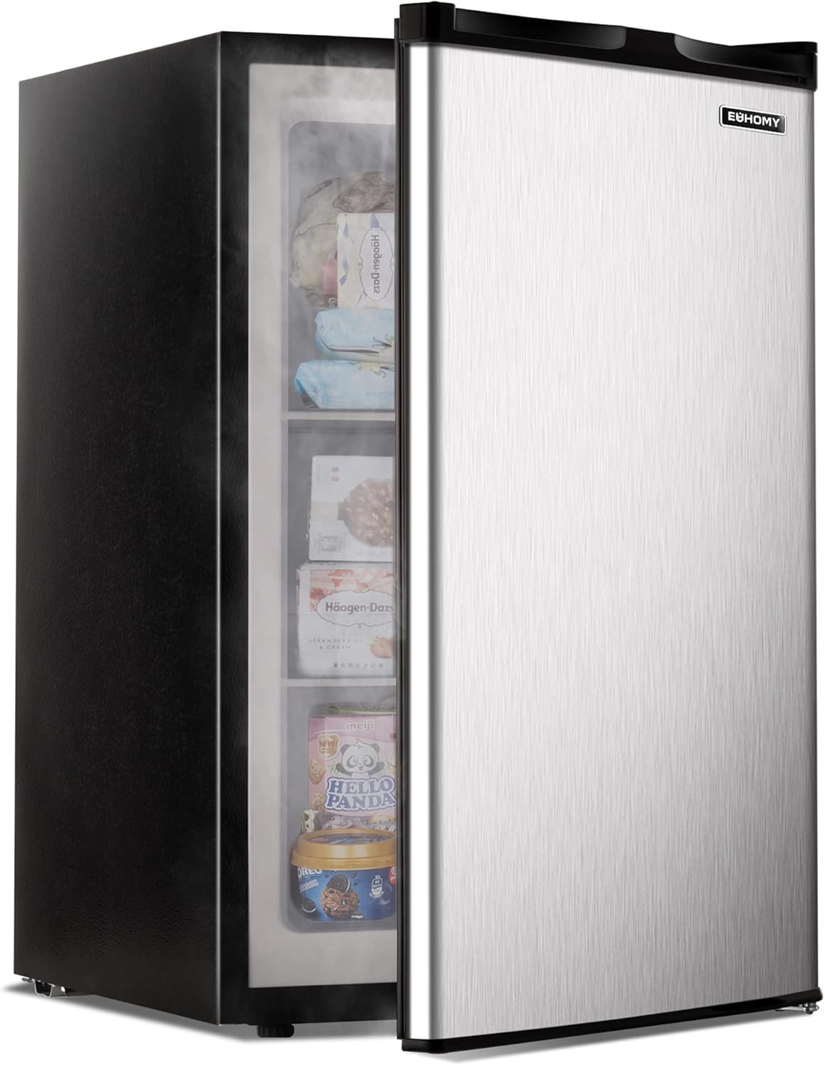 EUHOMY Mini Freezer Countertop,1.1 Cubic Feet, Single DoorCompact Upright Freezer wourant