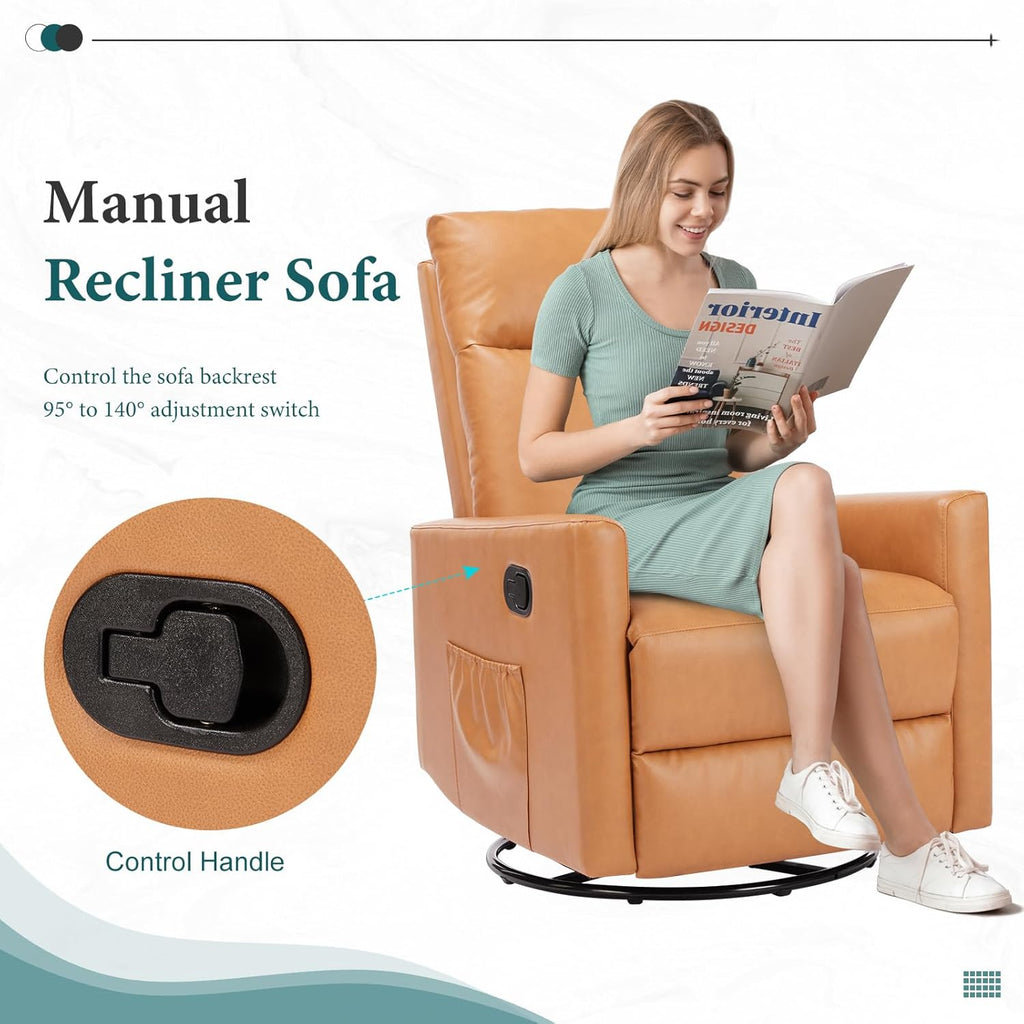 Sweetcrispy Massage Recliner Chair for Adults, Adjustable Home Theater Seating with Lumbar Support for Living Room, Modern Fabric Reclining, Light Grey wourant