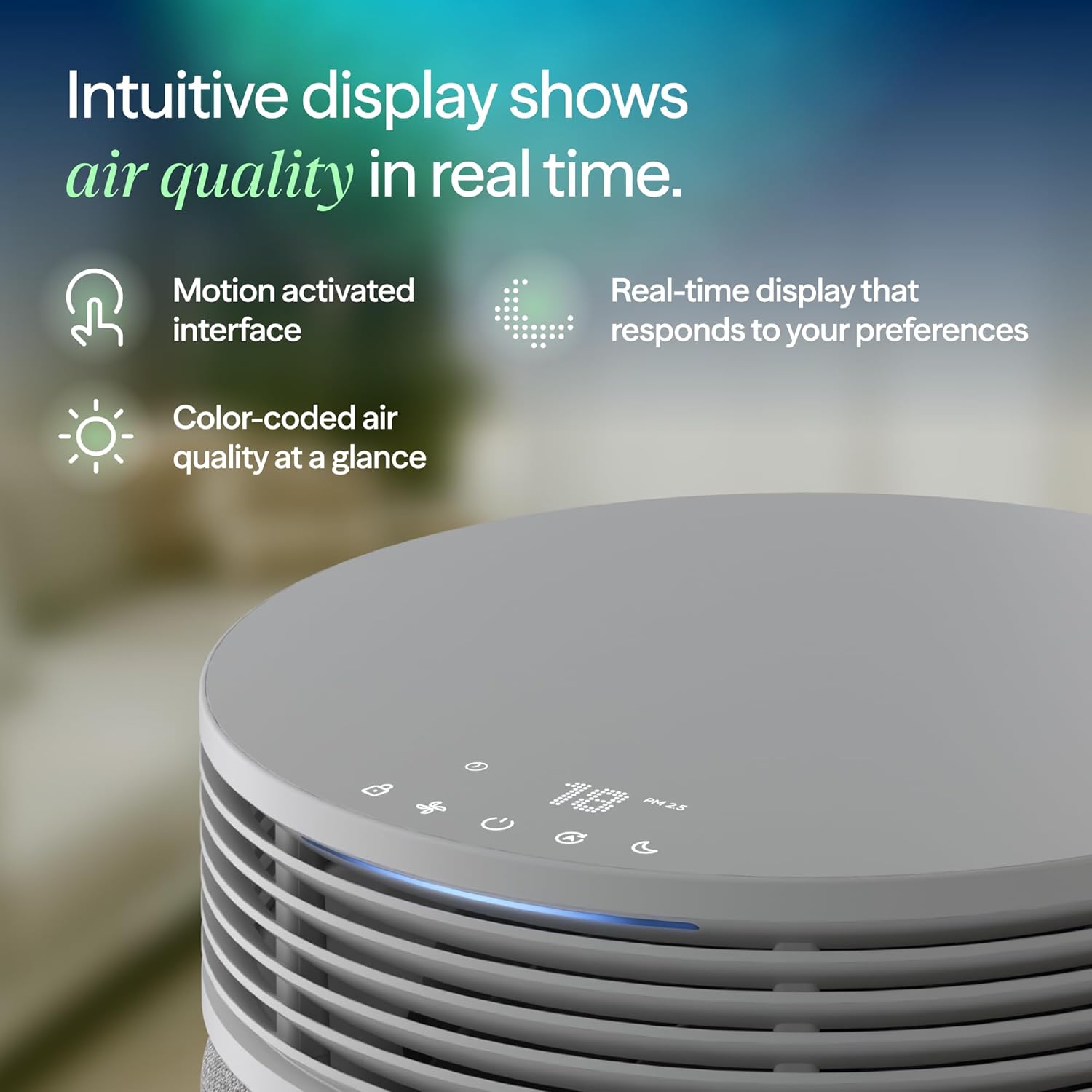 BLUEAIR Air Purifier for Large Rooms & Home - Odor Eliminating Cleans up to 3385 ft², HEPASilent, Smart WiFi, Auto Mode, Doubles as Table, Removes Dust, Smoke, Pet Hair, AHAM Verified, Blue Signature woonhhop