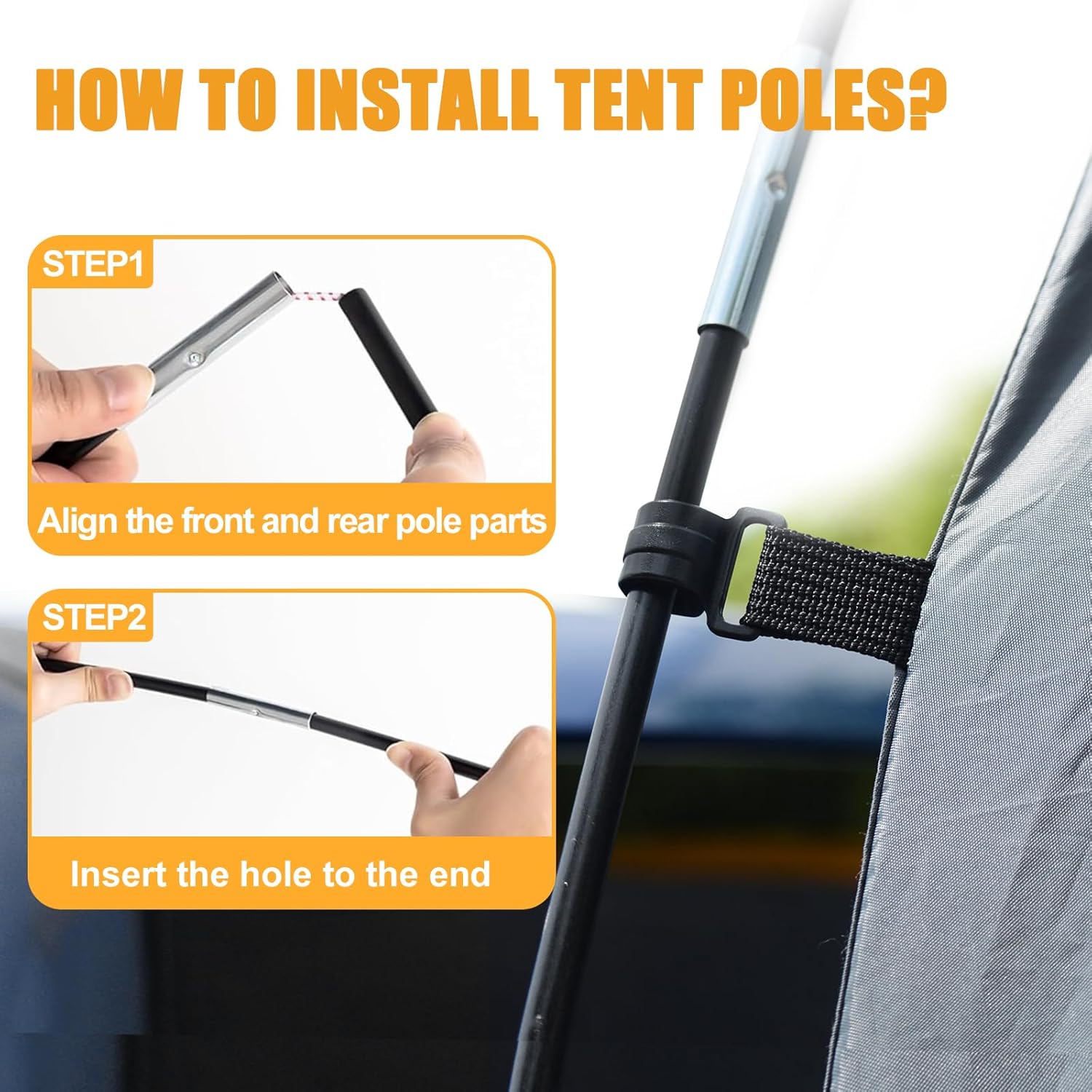 SUV Tent, 5-9 Person Rectangle Car Tent for Family, Waterproof & Windproof for Car Camping, Large Camping Tents with Storage Bag, SUV, Van, Jeep, Pickup 8FT L x 10.6FT W x 7.2FT H wourant