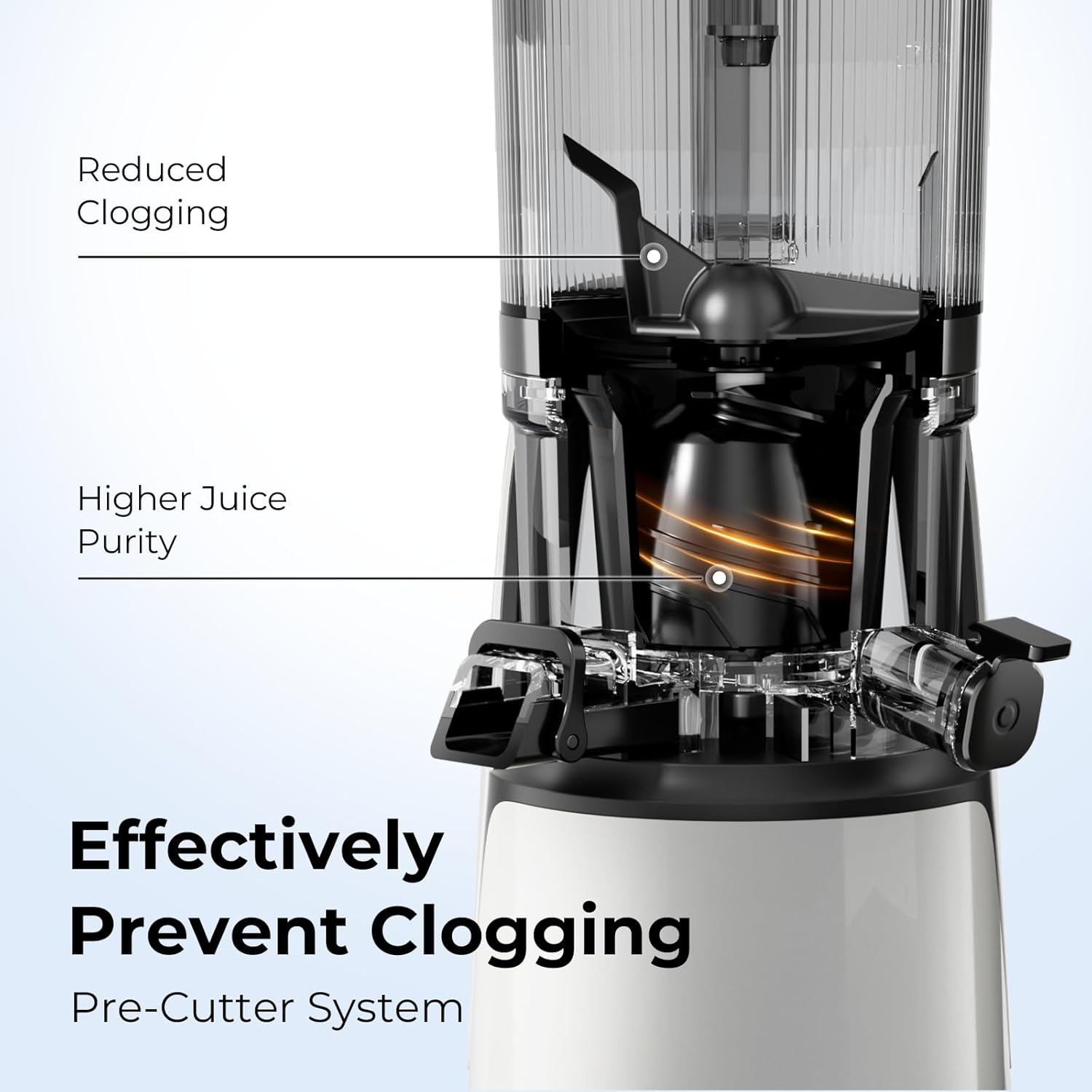 EanOruus Juicer Machines, 3 in 1 Cold Press Juicer with Extra Large Chute 100 oz Large Capacity wourant