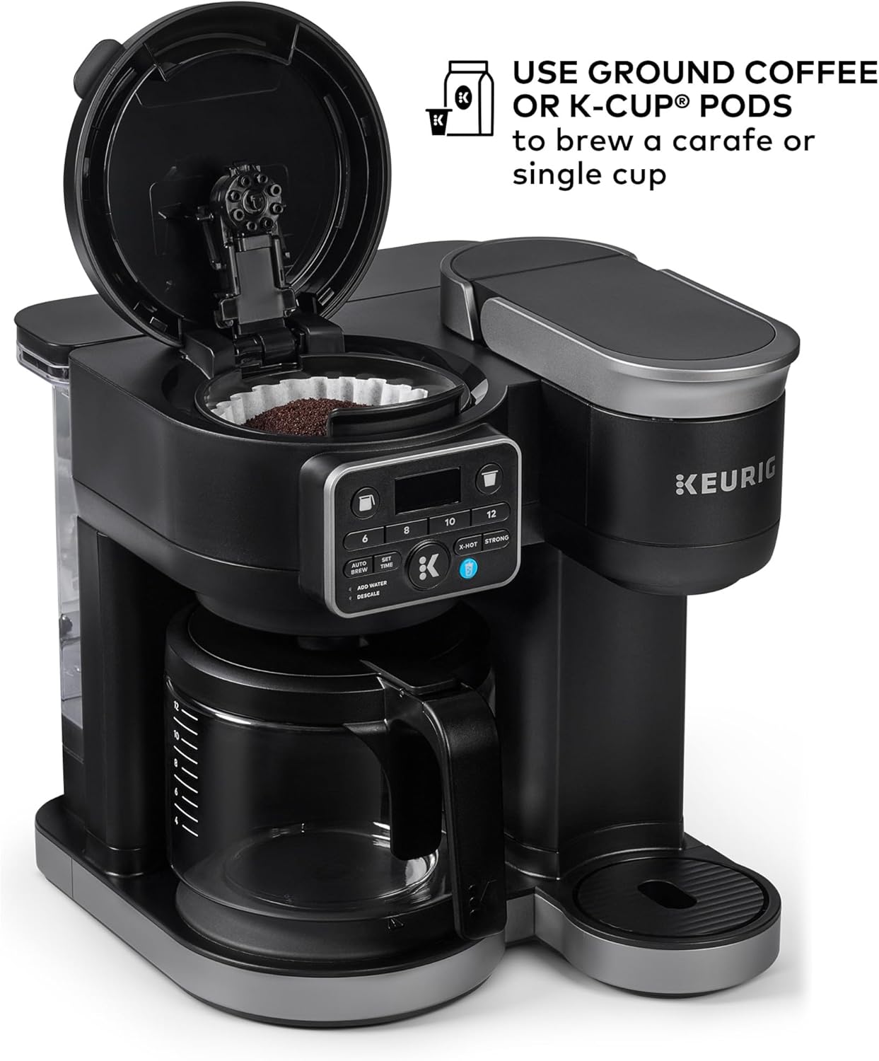 Keurig K-Duo Hot & Iced Single Serve & Carafe Coffee Maker MultiStream Technology 72oz Reservoir wourant