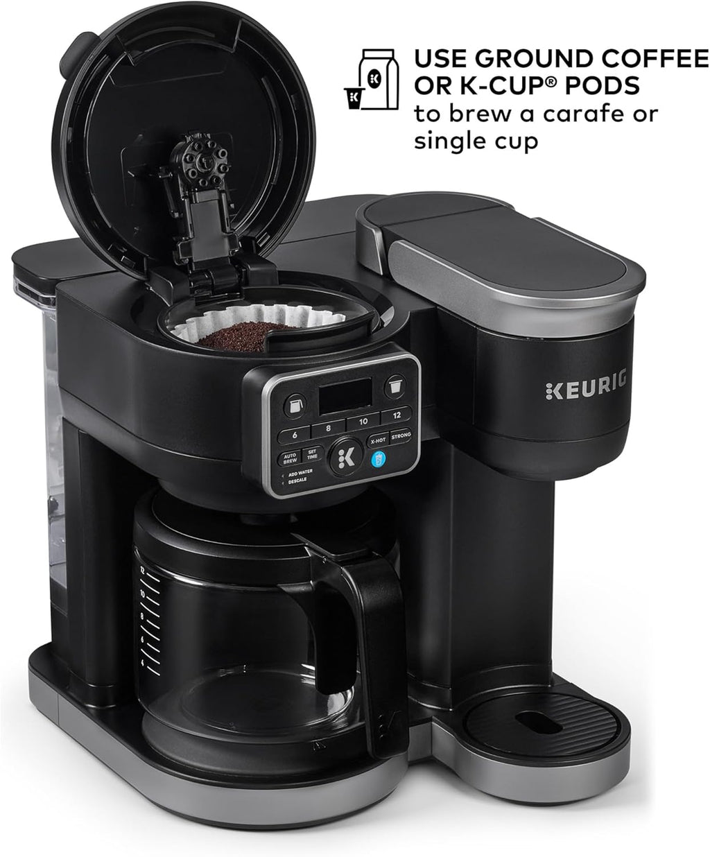 Keurig K-Duo Hot & Iced Single Serve & Carafe Coffee Maker, MultiStream Technology, 72oz Reservoir (Gen 2) woonhhop