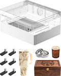M1 Ultra Riser Base with Honeycomb Panel, Honeycomb Working Panel for Fast Heat Dissipation and Desktop-Protecting, Pre-assemble Riser Base, Dimension: 24.4"x 19.6"x 5.5" wourant