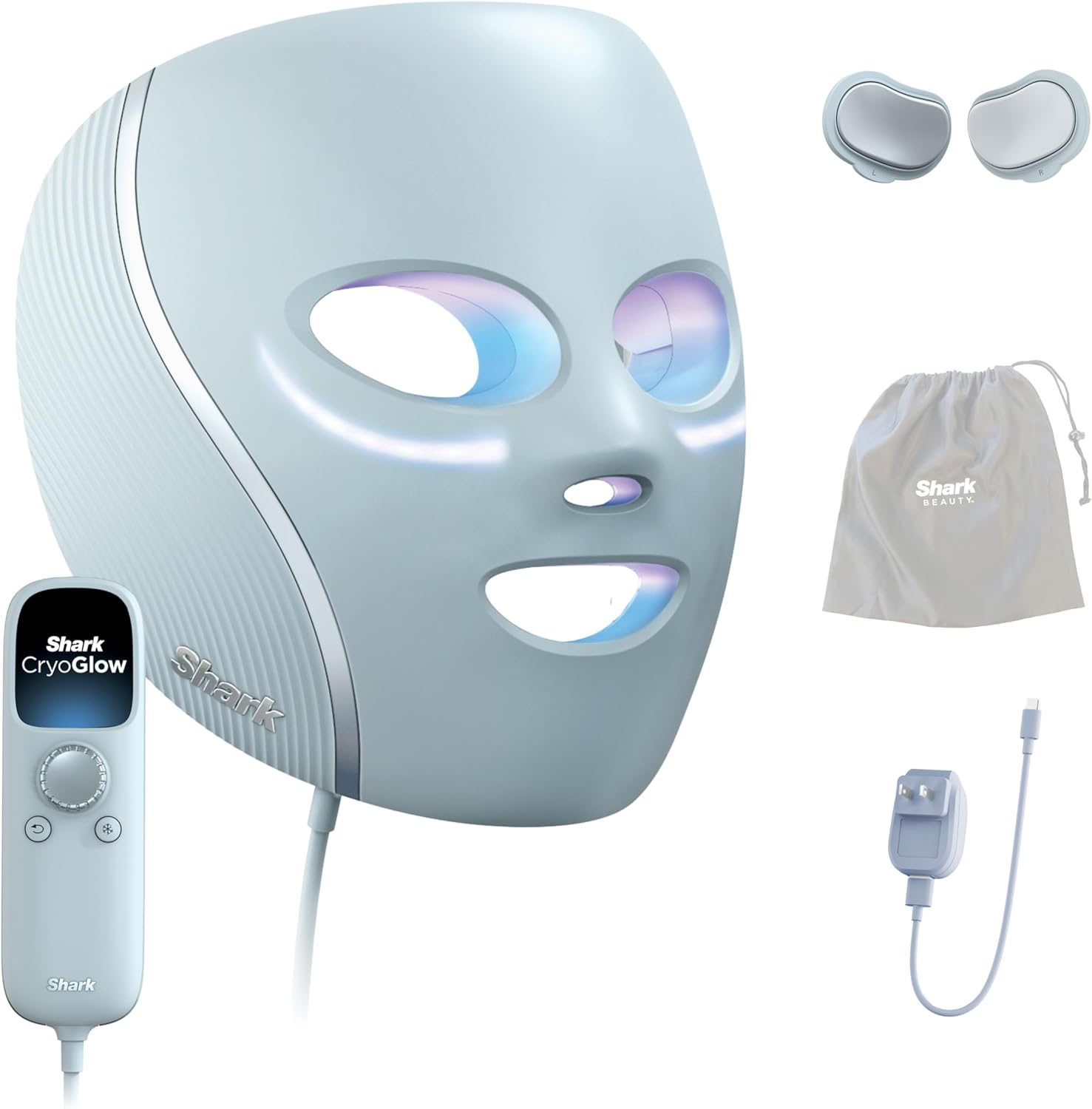 Shark CryoGlow LED Face Mask with Under-Eye Cooling, Anti-Ageing & Blemish Repair wourant