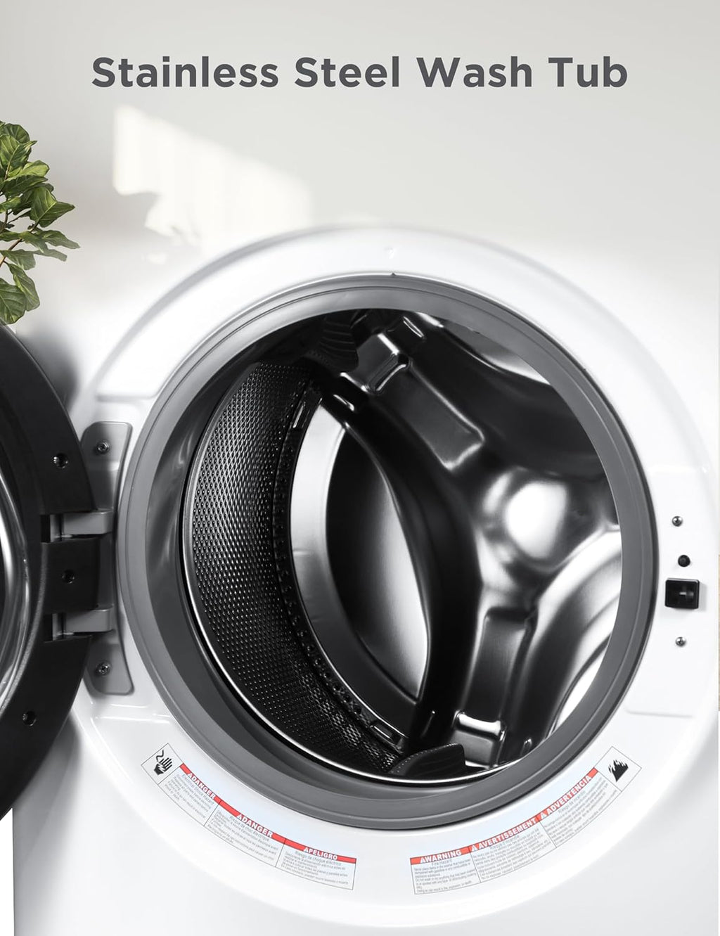 Portable Washer 6.6 lb. Capacity Washing Machine for Homes & Apartments 5 Wash Cycles Quick Connect Sink Adapter and Drain Hose Included Transparent Lid wourant