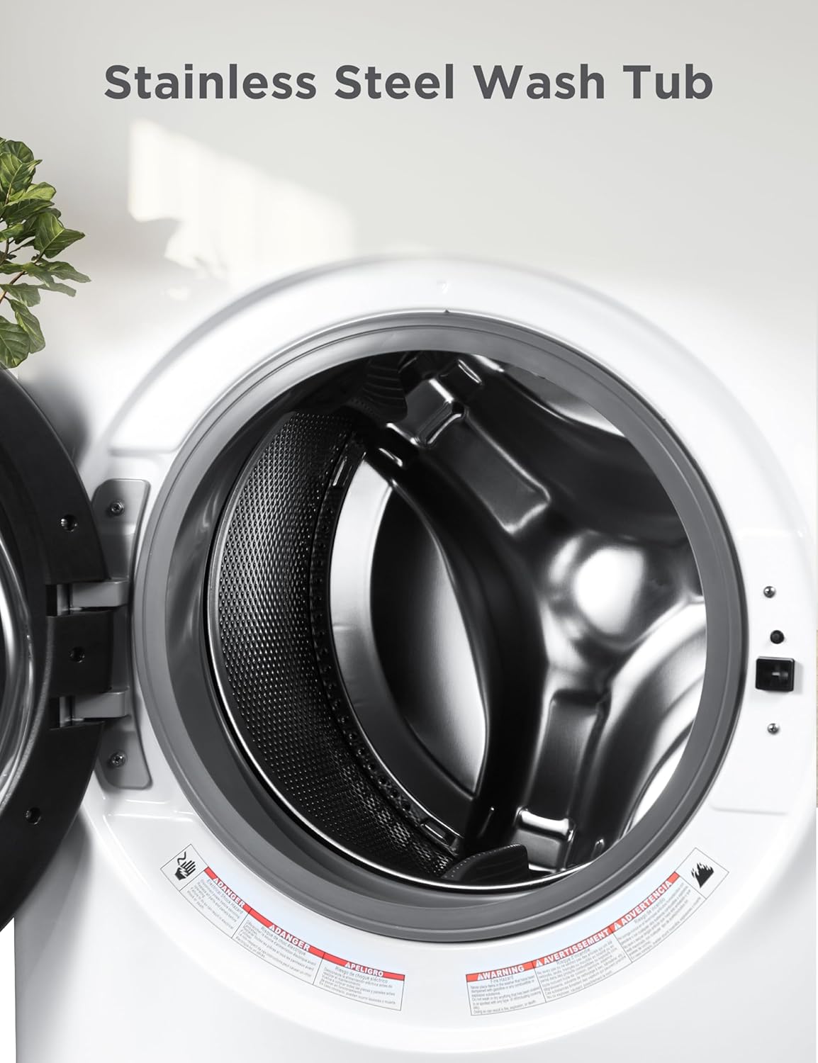 Portable Washer 6.6 lb. Capacity Washing Machine for Homes & Apartments 5 Wash Cycles Quick Connect Sink Adapter and Drain Hose Included Transparent Lid wourant