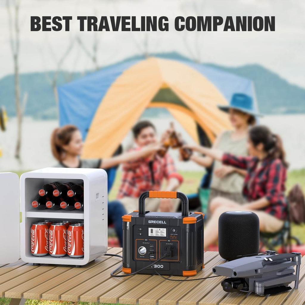 Portable Power Station 300W (Peak 600W),230.88Wh Solar Generator with 60W USB-C PD Output, 110V Pure Sine Wave AC Outlet Backup Lithium Battery for Outdoors Camping Travel Home Blackout wourant