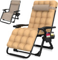 Indoor and outdoor patio chair folding lounge chair zero gravity chair with removable cushion camping lounge chair wourant