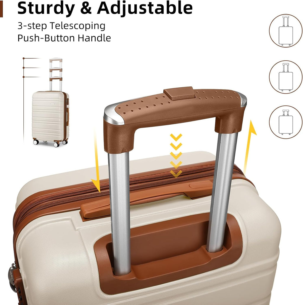 6-piece luggage set, expandable hardshell suitcase set with spinner wheels, lightweight rolling luggage set wourant