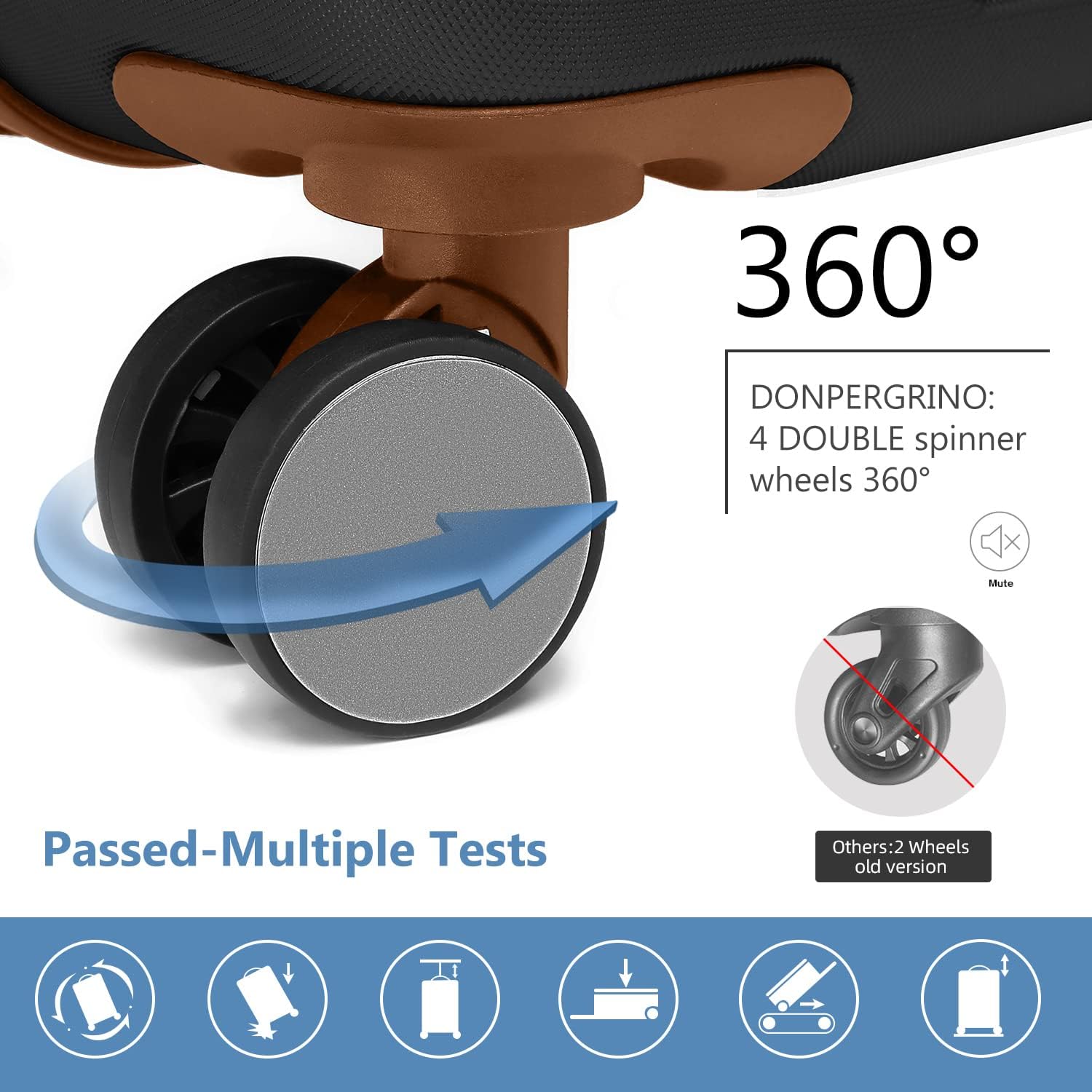 Luggage 6-piece hardshell expandable suitcase lightweight travel carry-on luggage set wourant