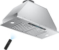 IKTCH 30" Built-in/Plug-in Range Hood 900 CFM, Ducted/Ductless Convertible Ducted, Stainless Steel Kitchen Range Hood wourant
