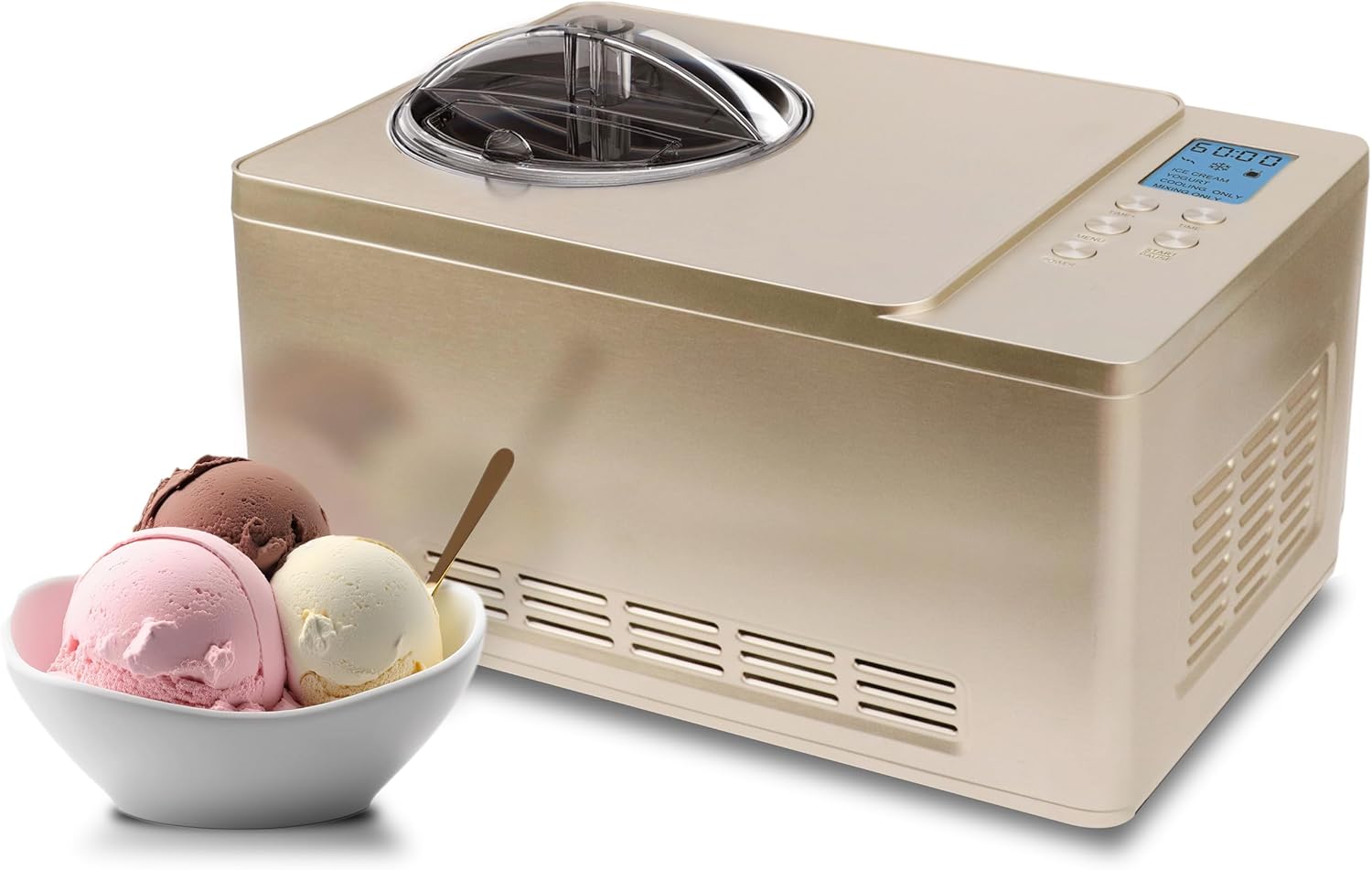 Whynter ICR-300SS 0.5-Quart Stainless Steel Rolled Ice Cream Maker With Compressor wourant