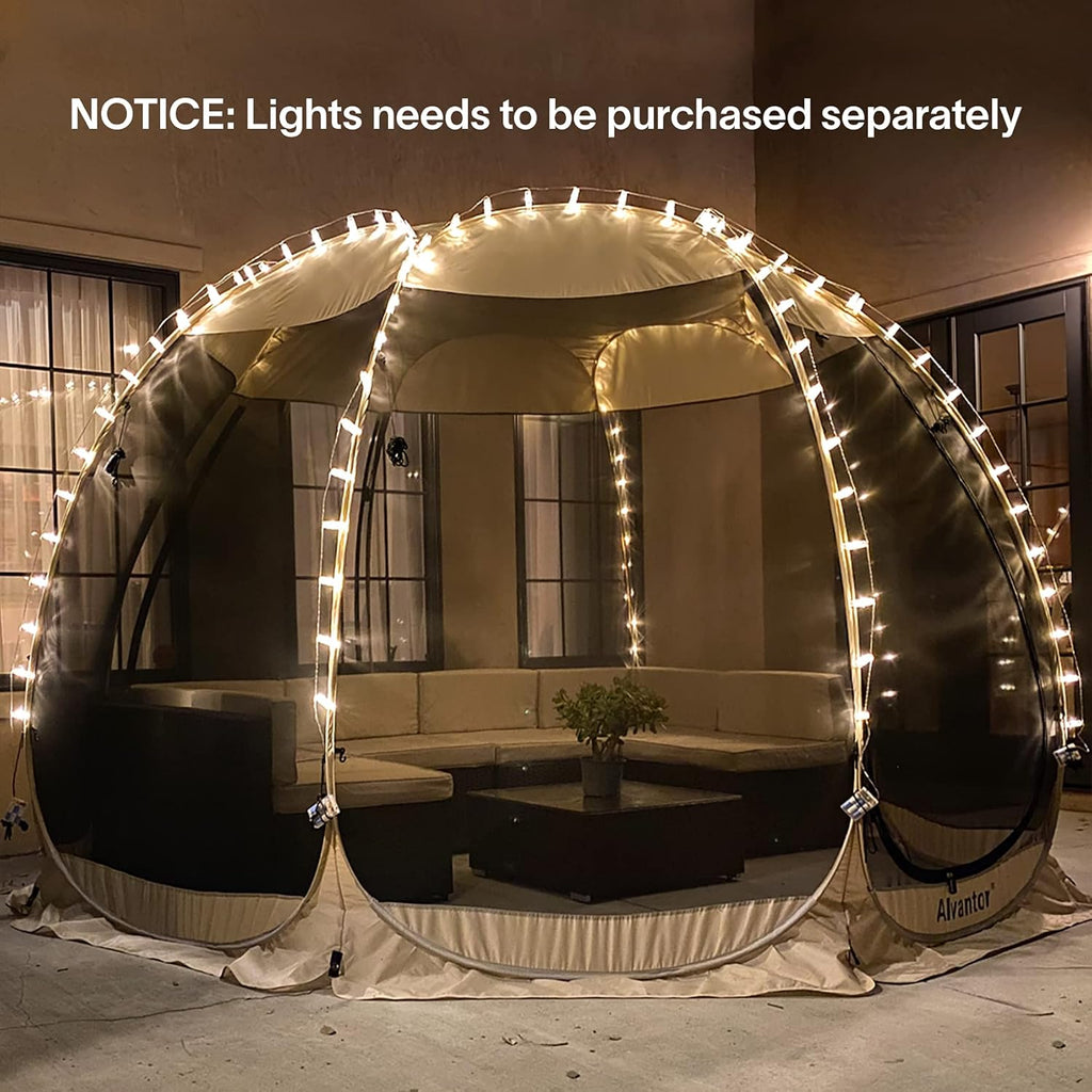 Alvantor Screen House Gazebo, 6-10-15 Person Pop Up Igloo Screened Canopy Tent with Mosquito Netting Sides, Instant UV Resistant Sun Shelter for Garden, Patio, Backyard wourant