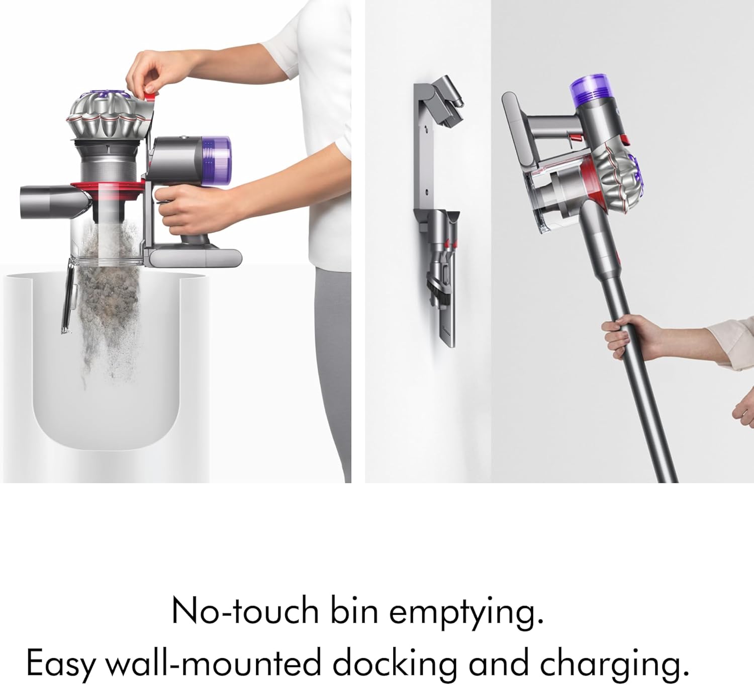 Dyson V8 Cordless Vacuum, Cleans Hard Floors and Carpets, Detangles, Converts to Handheld, 115AW, 2 Power Modes, Up to 40 Minutes¹ woonhhop