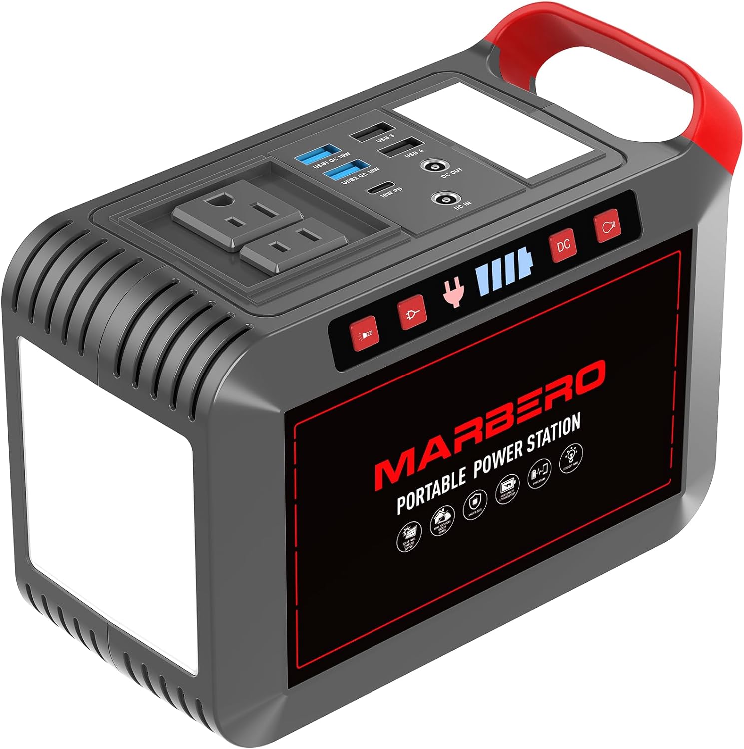 Portable Power Station 88Wh Camping Lithium Battery Solar Generator Fast Charging with AC Outlet 120W Peak Power Bank wourant