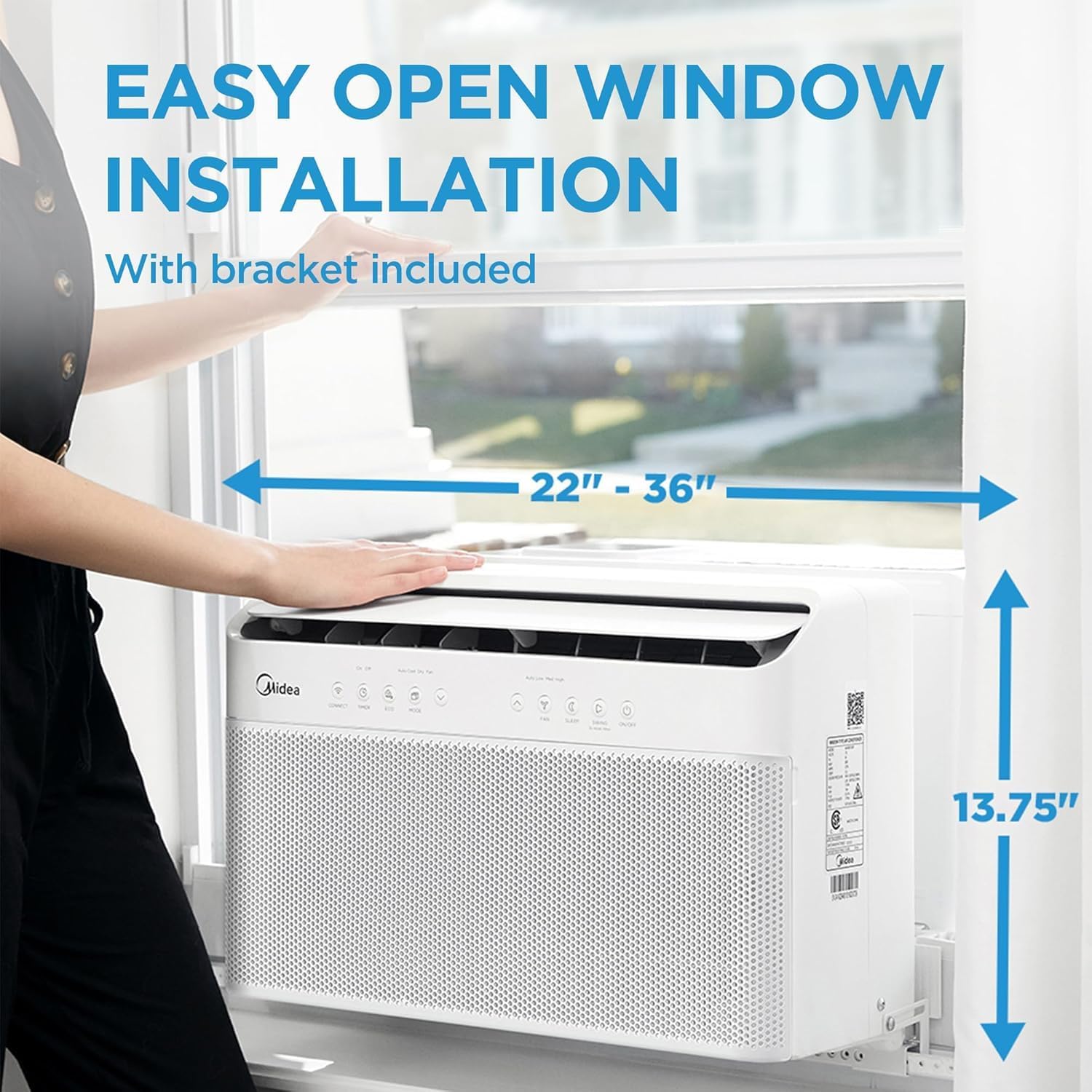 Midea 12,000 BTU U-Shaped Smart Inverter Window Air Conditioner–Cools up to 550 Sq. Ft. wourant