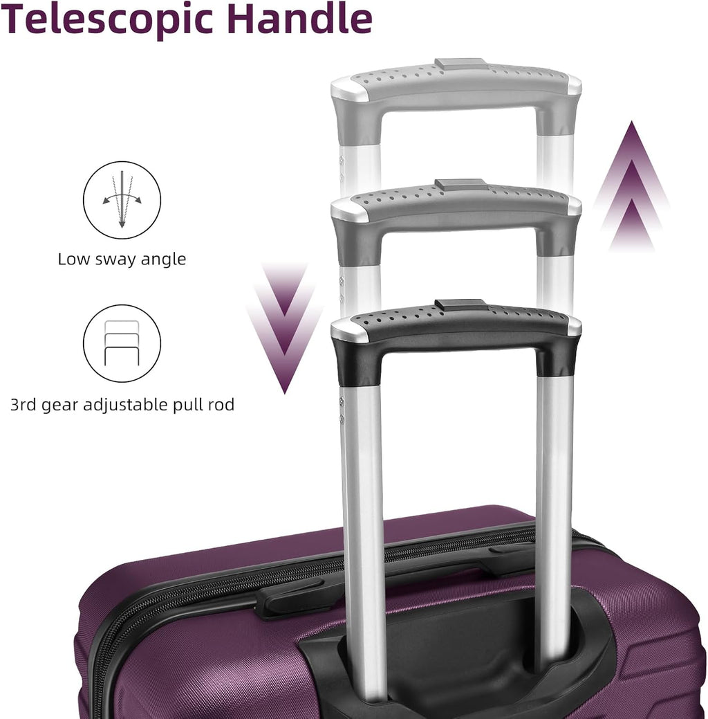 Luggage 6-piece hardshell expandable suitcase lightweight travel carry-on luggage set wourant
