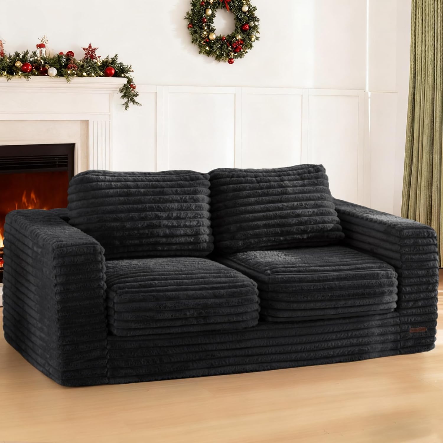 MAXYOYO Lazy Sofa Chair, Soft Cushioned Double Seat Floor Sofa wourant