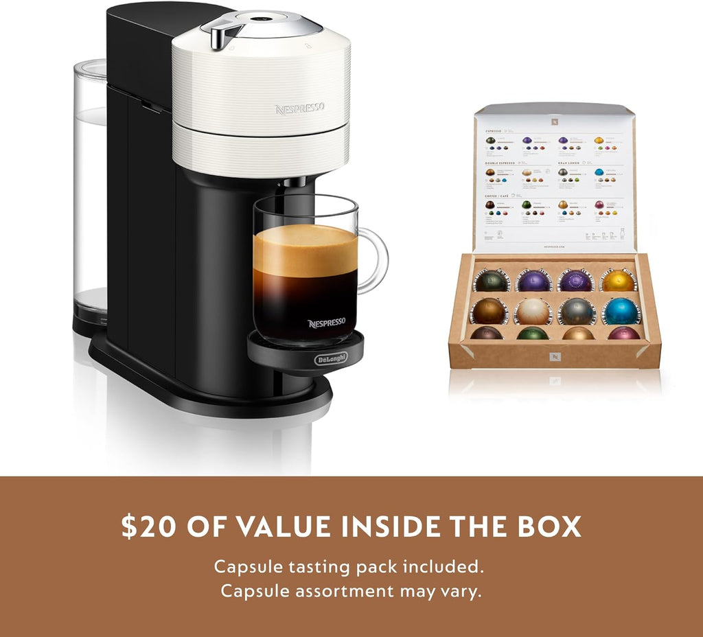Nespresso Vertuo Next by De’Longhi White Coffee & Espresso Machine wourant