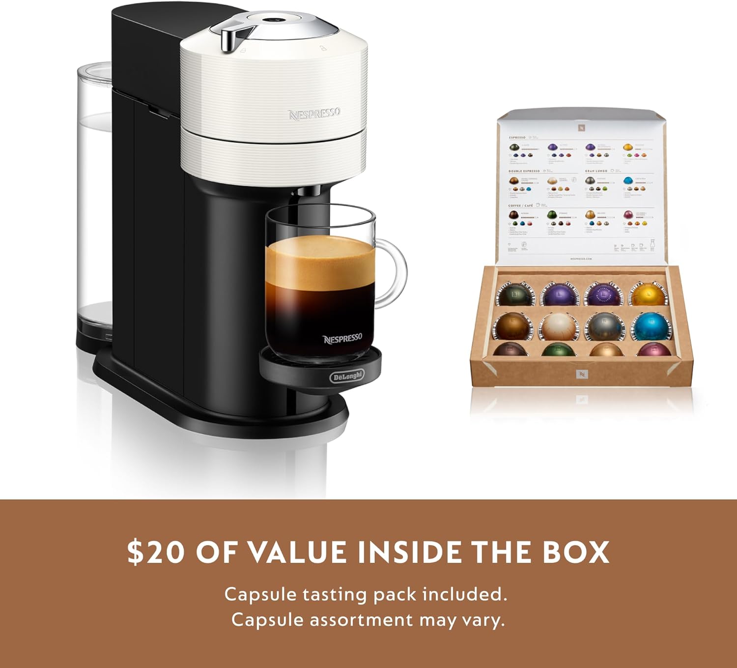 Nespresso Vertuo Next by De’Longhi White Coffee & Espresso Machine wourant
