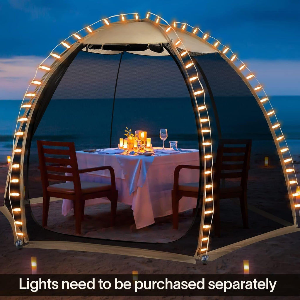 Screen gazebo, sleeps 6-10-15 people Igloo-style canopy tent with mosquito net on the sides Perfect for garden, patio, backyard wourant