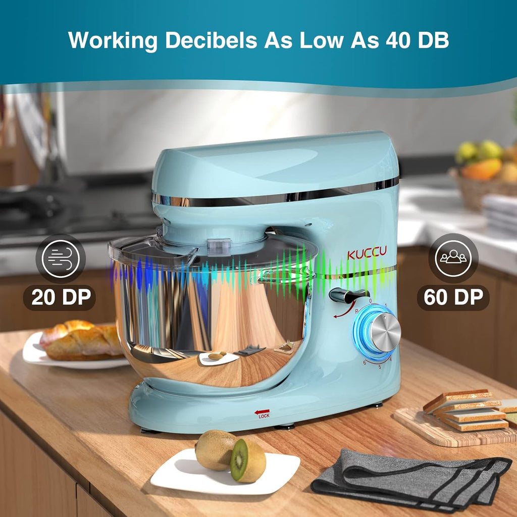 Stand Mixer 6.5 Qt 660W 6-Speed Tilt-Head Food Dough Mixer, Kitchen Electric Mixer with Stainless Steel Bowl,Dough Hook,Whisk, Beater, Egg white separator wourant
