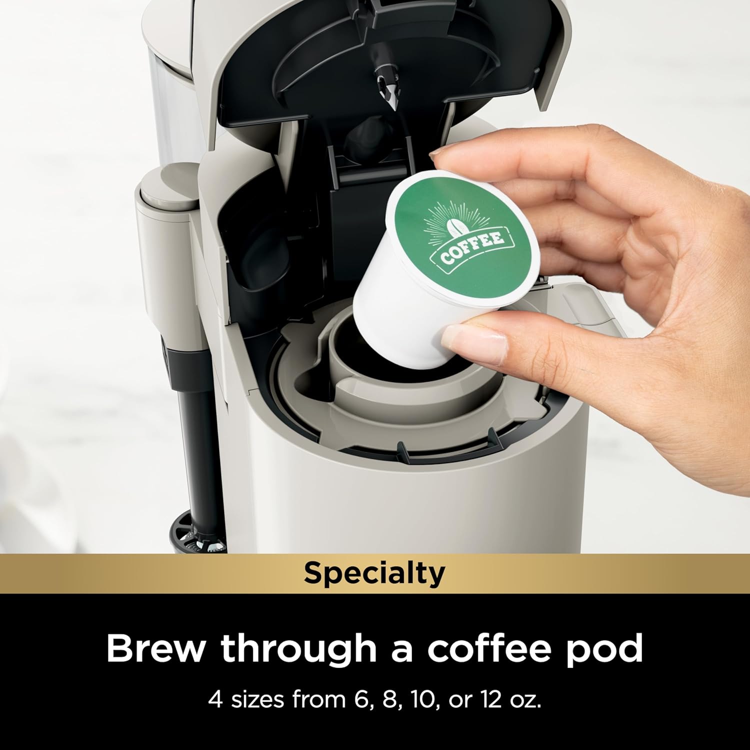Ninja | Coffee Maker | Single Serve |Brew with Coffee Pods & Grounds| Compatible with K-Cup Coffee Pods | 4 Brew Styles, up to 24oz Cup Sizes & 56oz Removable Reservoir | Black | PB051 wourant