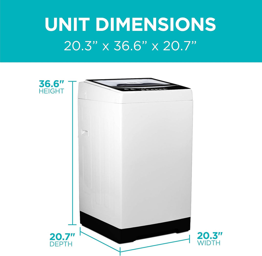 Portable Washer 6.6 lb. Capacity Washing Machine for Homes & Apartments 5 Wash Cycles Quick Connect Sink Adapter and Drain Hose Included Transparent Lid wourant