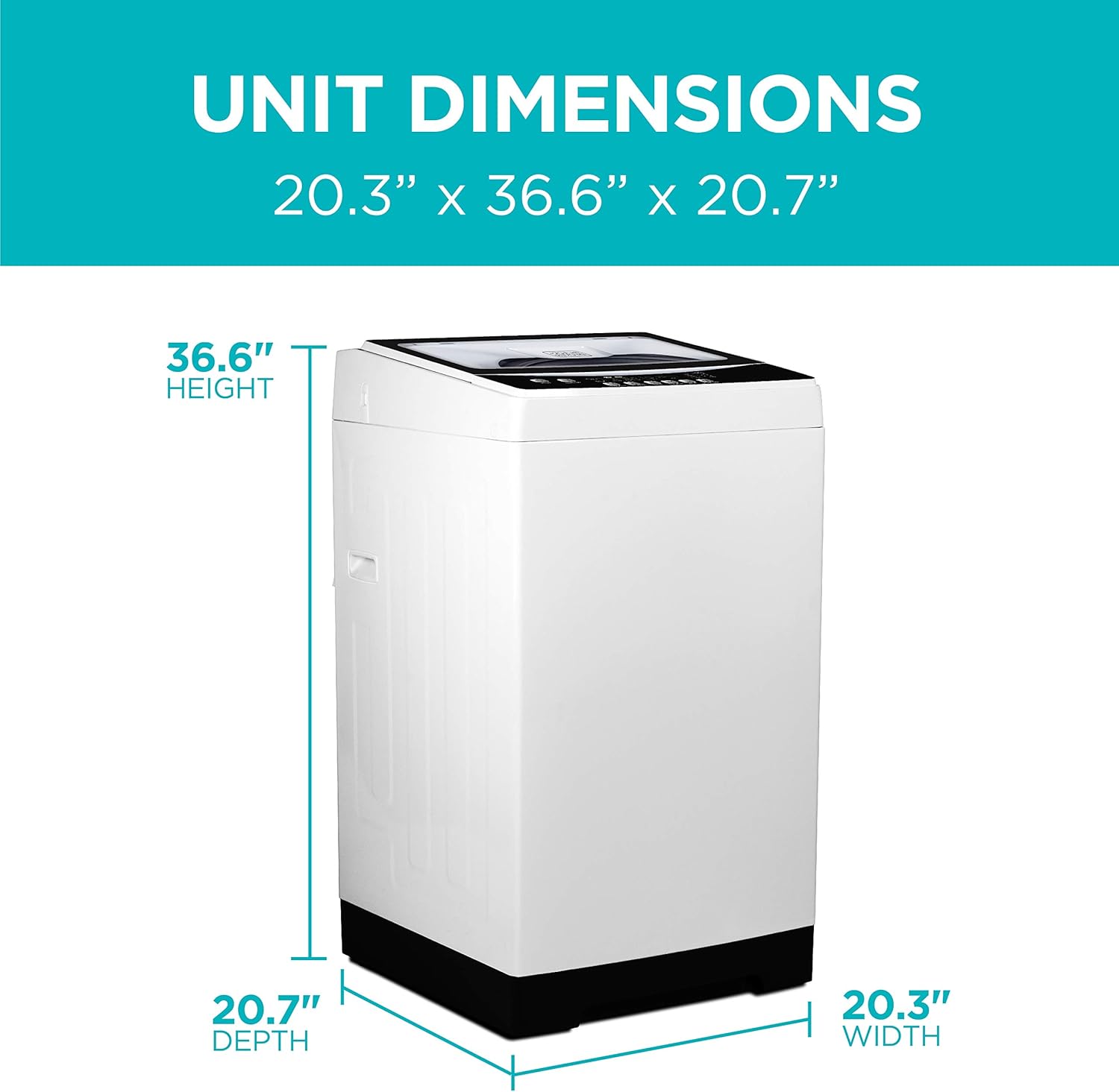 Portable Washer 6.6 lb. Capacity Washing Machine for Homes & Apartments 5 Wash Cycles Quick Connect Sink Adapter and Drain Hose Included Transparent Lid wourant