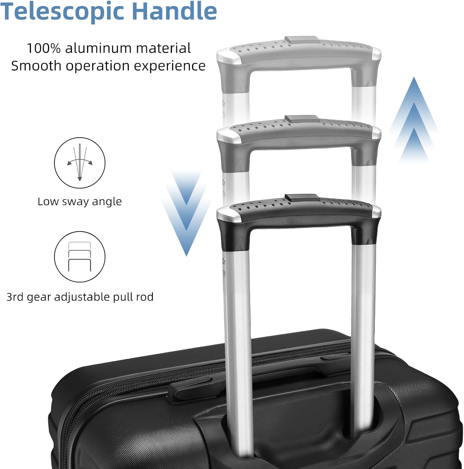 Luggage 6-piece hardshell expandable suitcase lightweight travel carry-on luggage set wourant