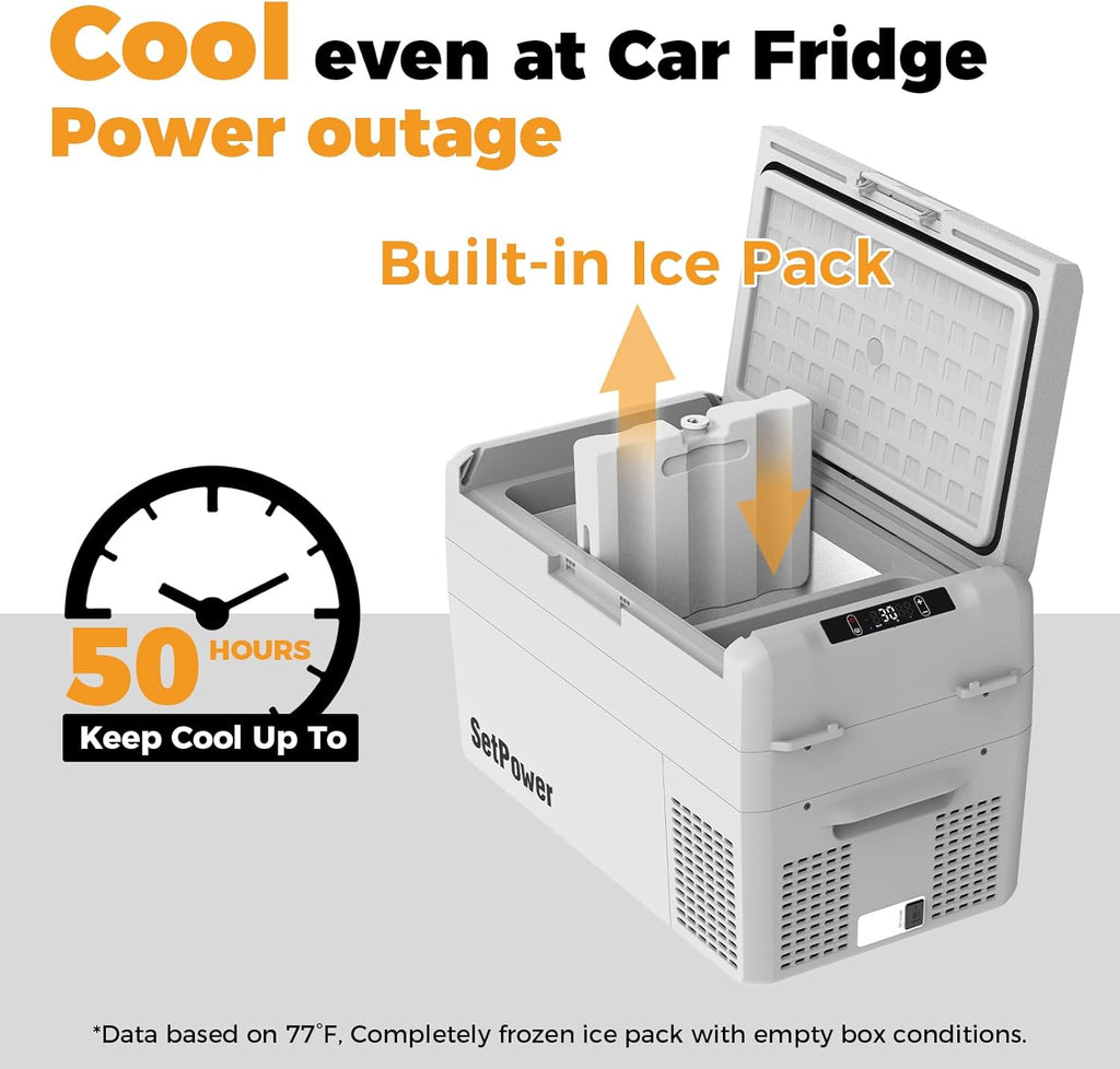 12V Refrigerator 21 Quart Portable Freezer 50 Hours Keep Cool,Electric Cooler for Vehicles Car Refrigerator 12V Portable Fridge for Car Camping Truck Van RV SUV Road Trip Travel RF20 wourant