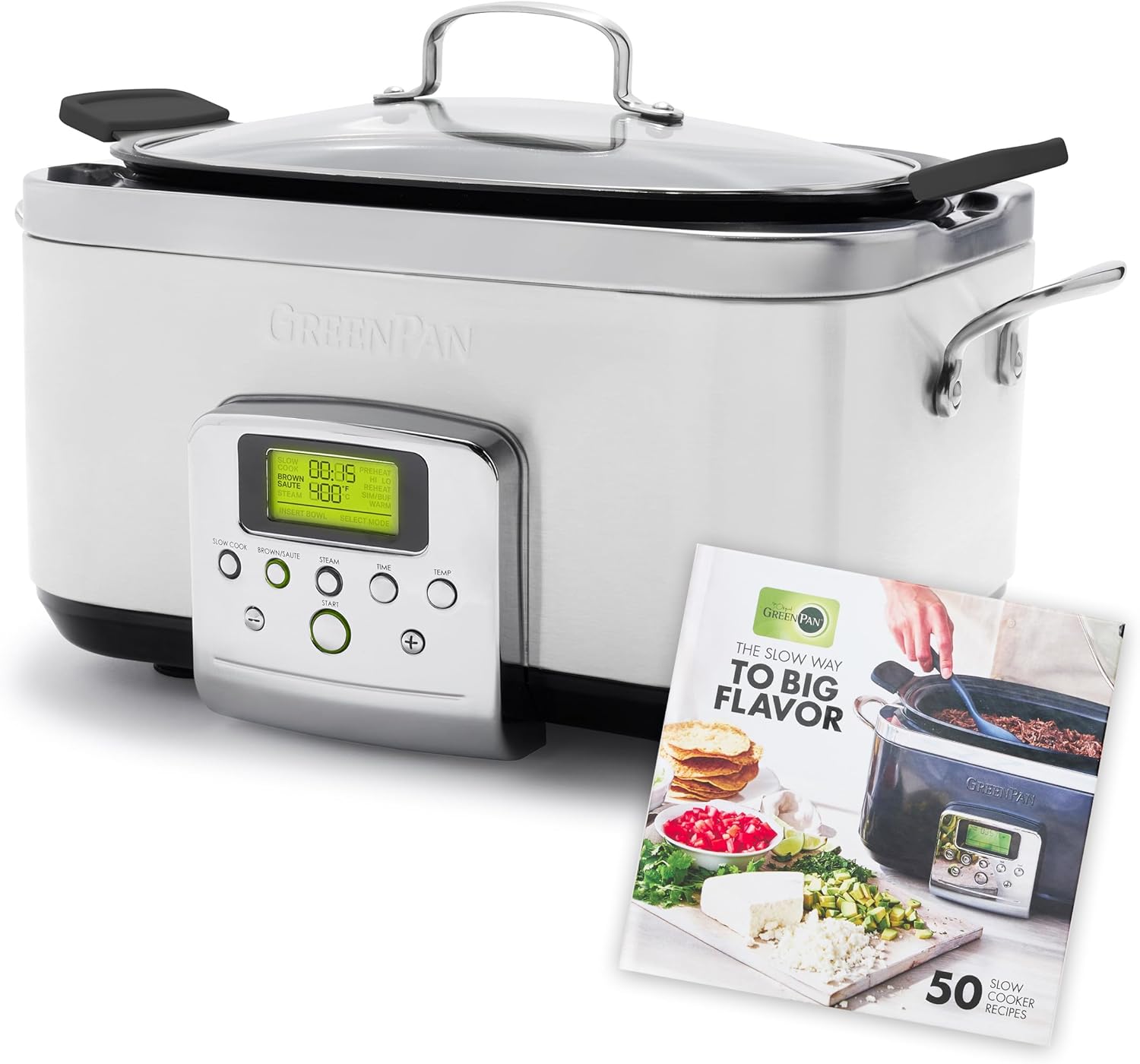 8-in-1 Programmable 6QT Electric Slow Cooker with Dishwasher-Safe Lid and Removable Base wourant