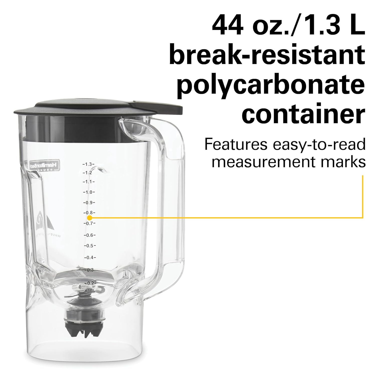 Hamilton Beach Commercial 908R 44Oz Bar Blender, 2 Speed, 1 HP, Black (HBB908R) wourant